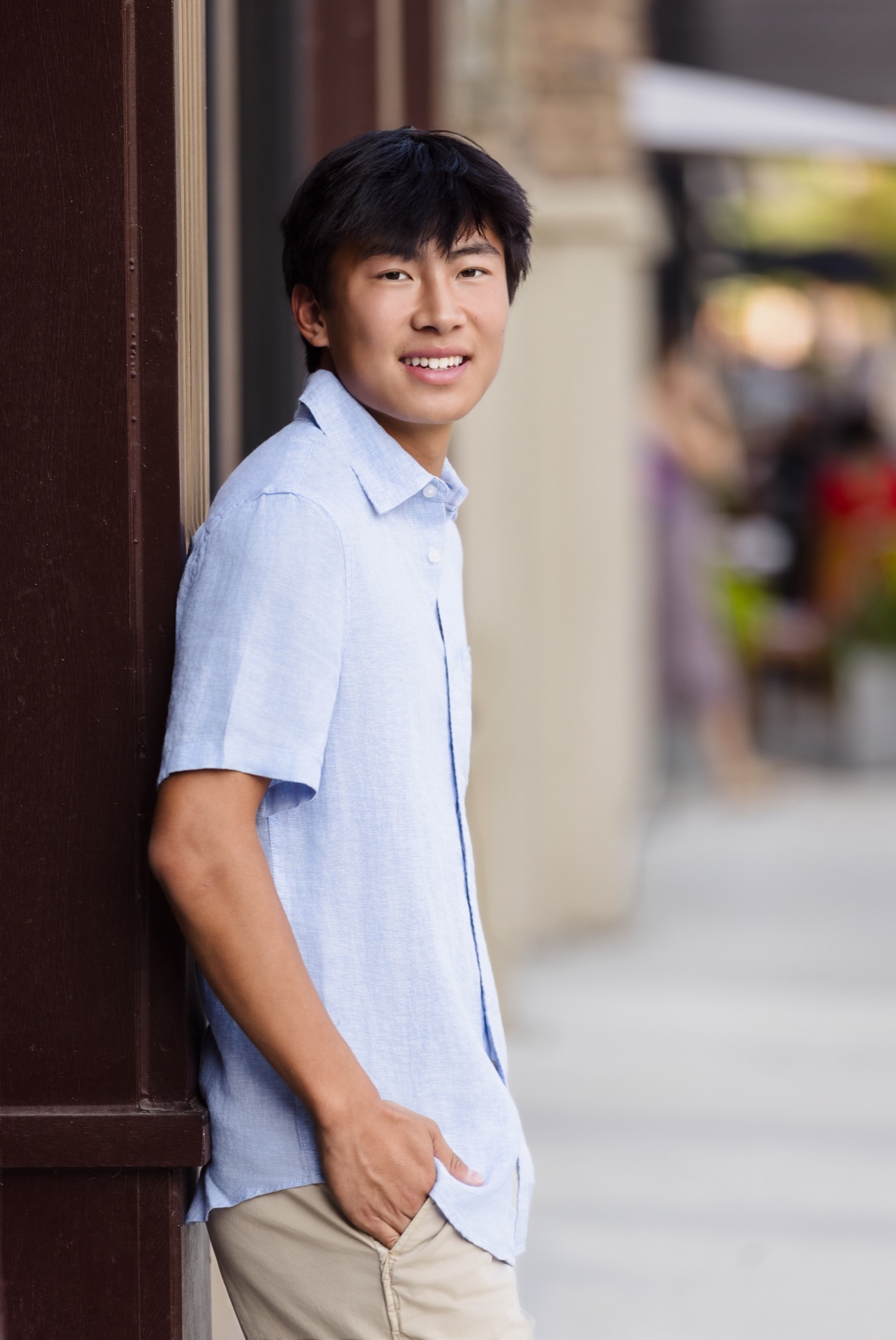 Senior portrait in downtown Ada Michigan Jules K Photography