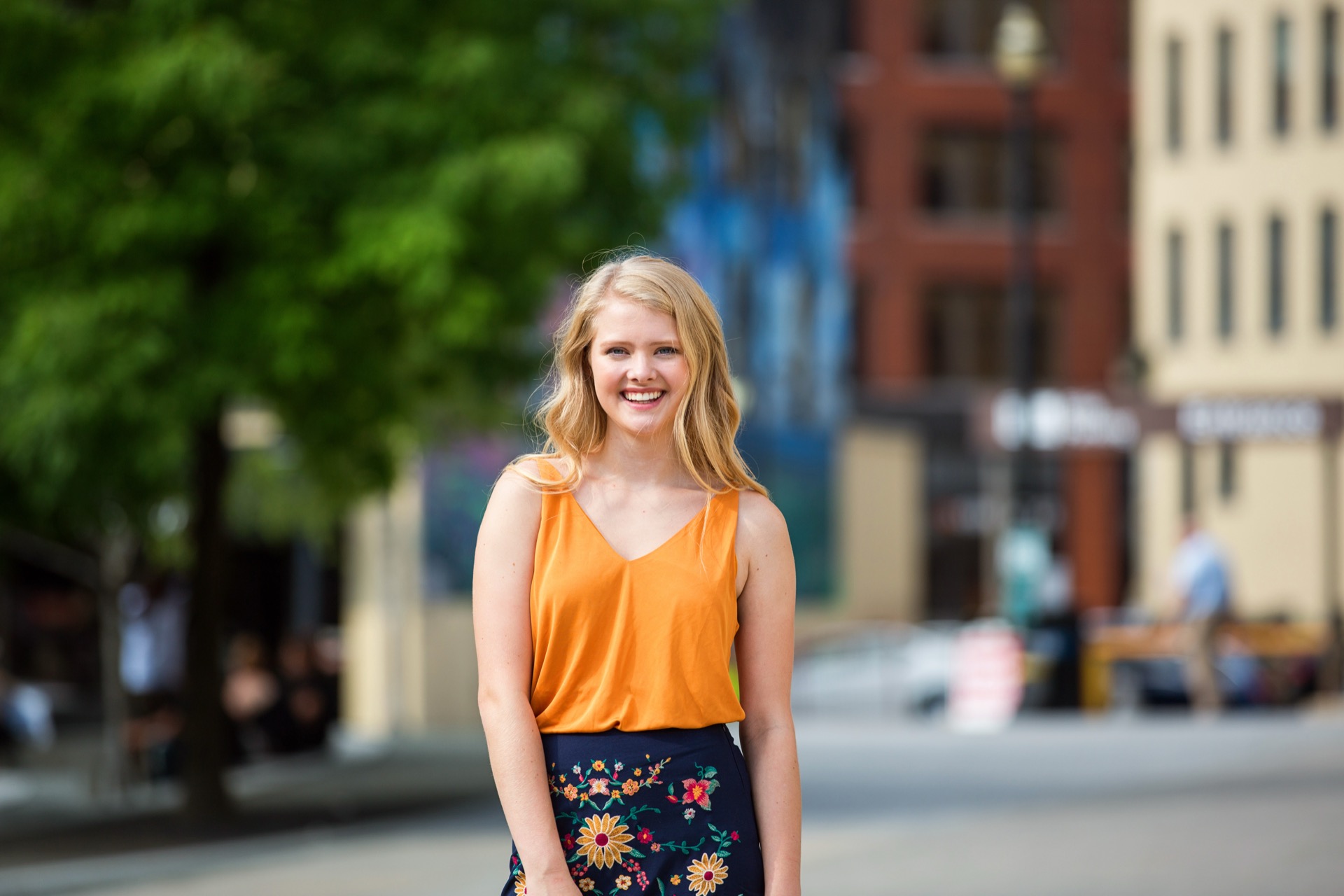 Senior portrait session downtown Grand Rapids Michigan Jules K Photography