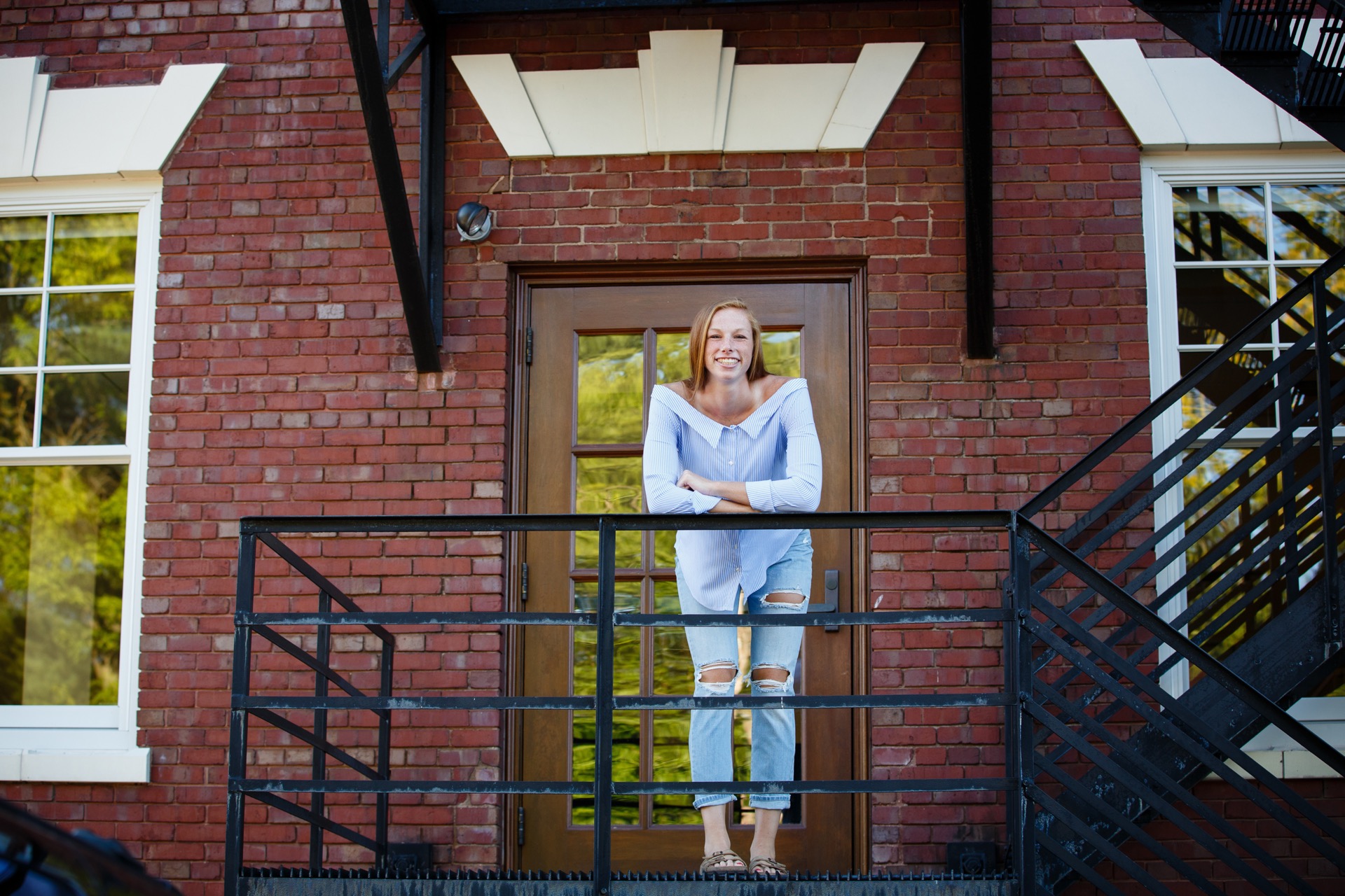 Senior portrait in Eastown neighborhood Grand Rapids Michigan Jules K Photography