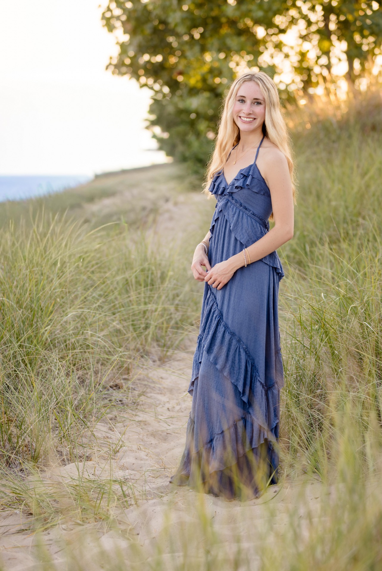Portrait session at Lake Michigan beach Michigan Jules K Photography