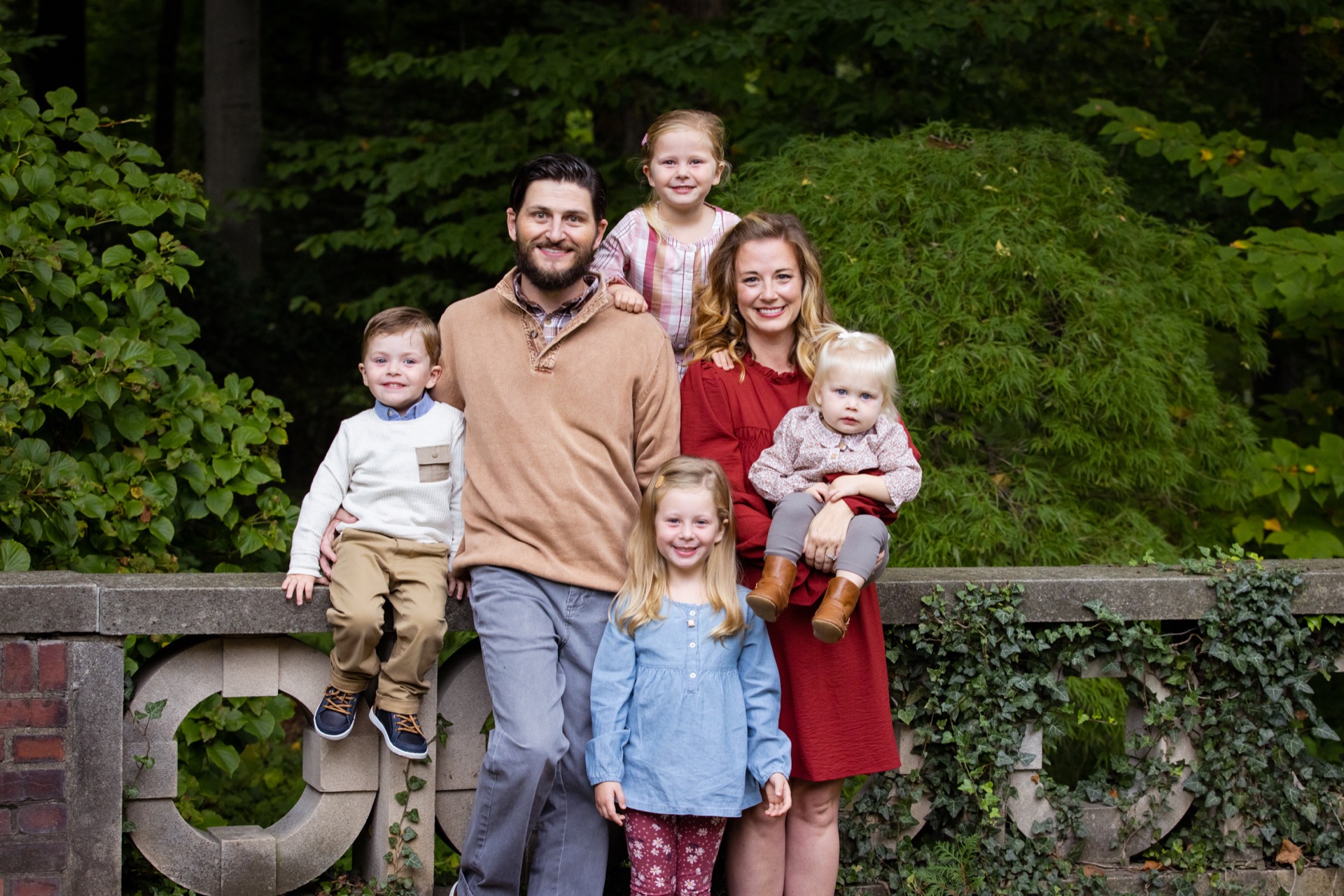 Family of six portraits West Michigan