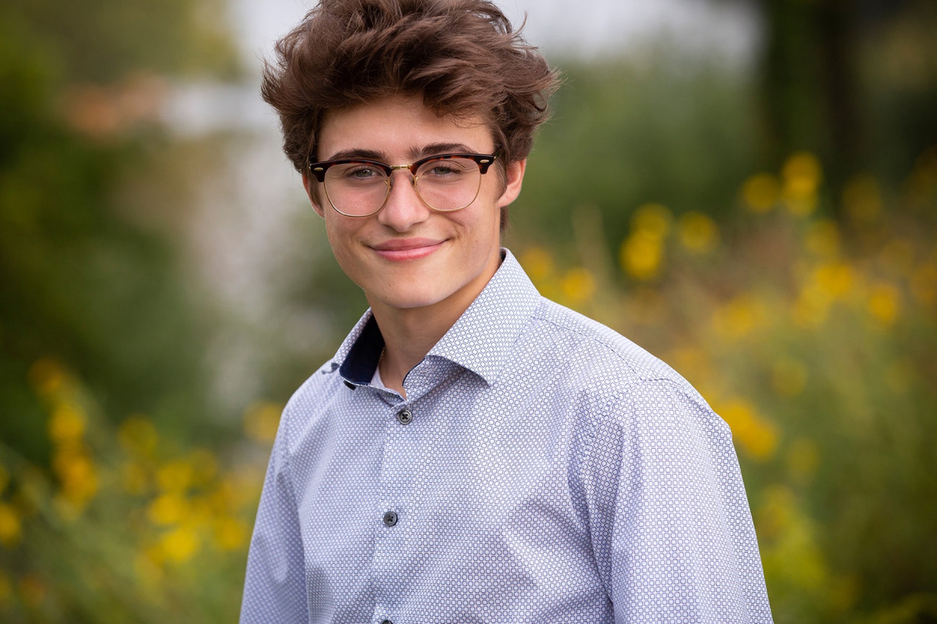 Senior boy portrait outdoor fall session Grand Rapids Michigan
